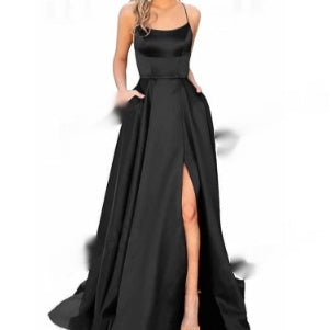 Long Slimming And Shoulder leg-out Classy Dress