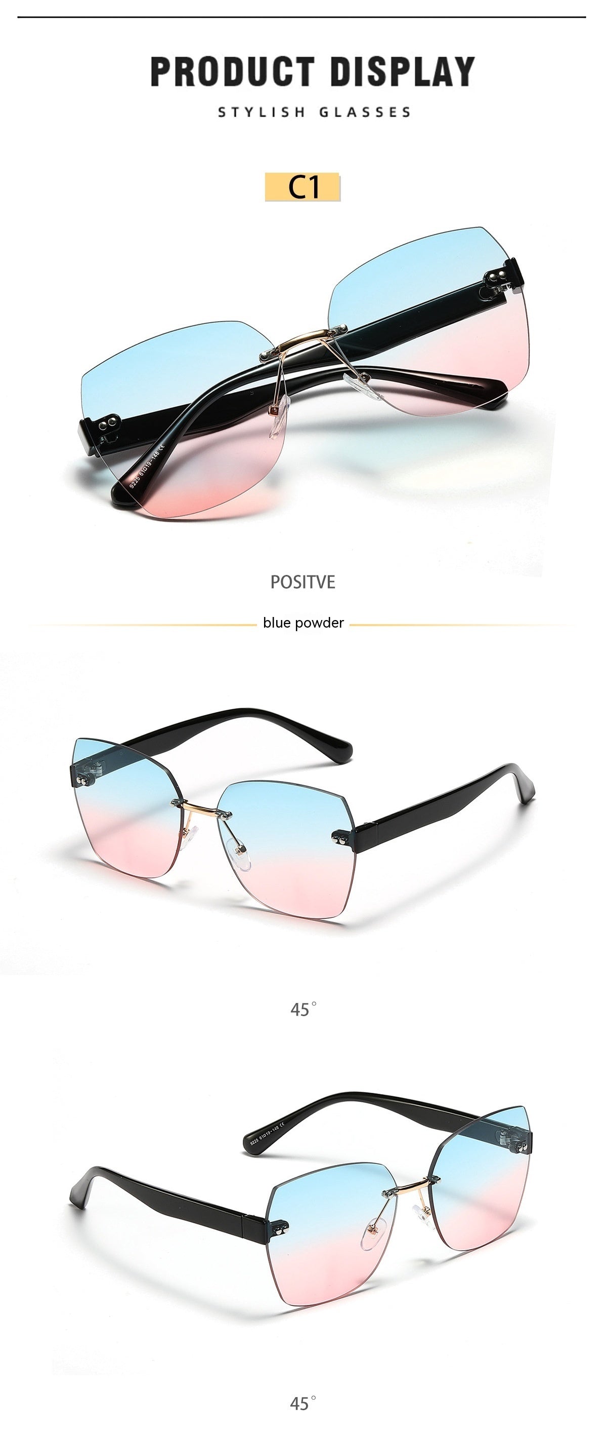 Diamond Cut Edge Sunglasses For Women