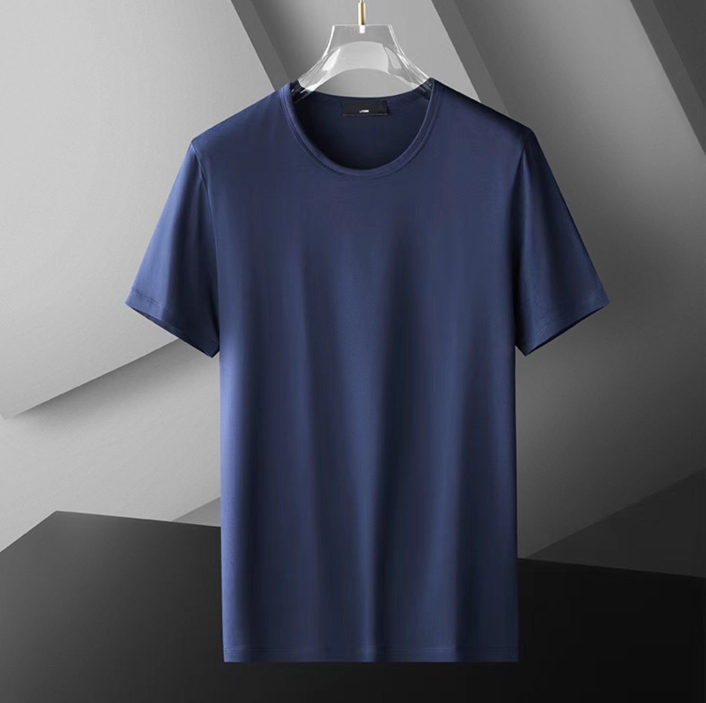 Men's Short-sleeved Solid Color Summer Thin Quick-drying Stretch Modal Cotton Ice-feeling Top