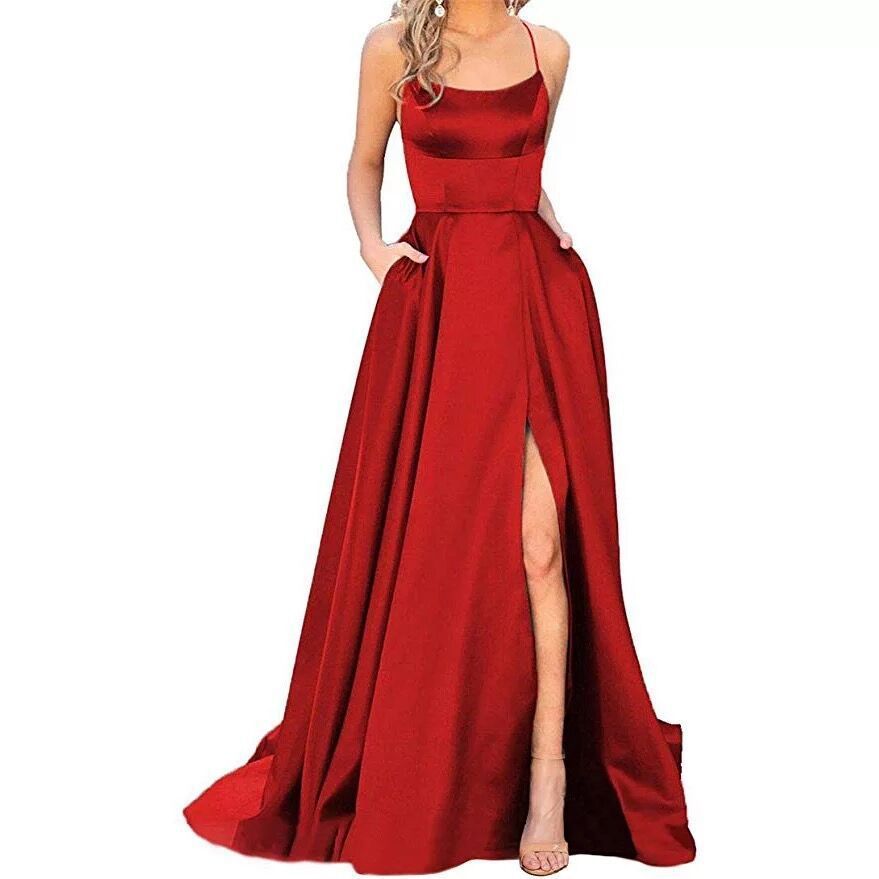 Long Slimming And Shoulder leg-out Classy Dress