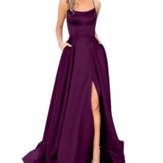 Long Slimming And Shoulder leg-out Classy Dress