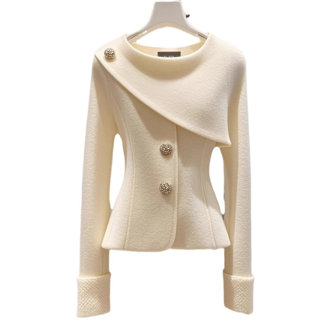 Classic Style White Coat Autumn High-grade Top