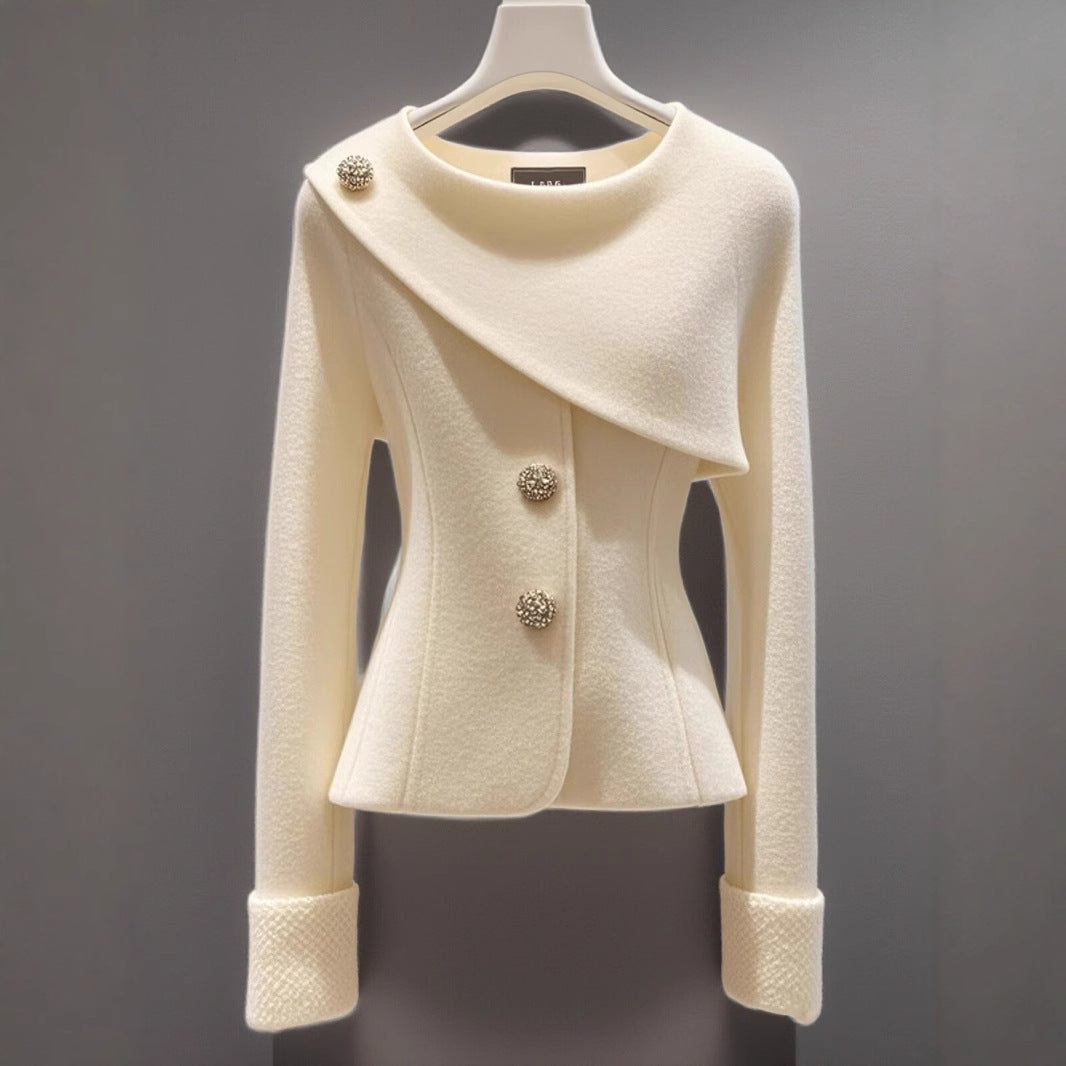 Classic Style White Coat Autumn High-grade Top