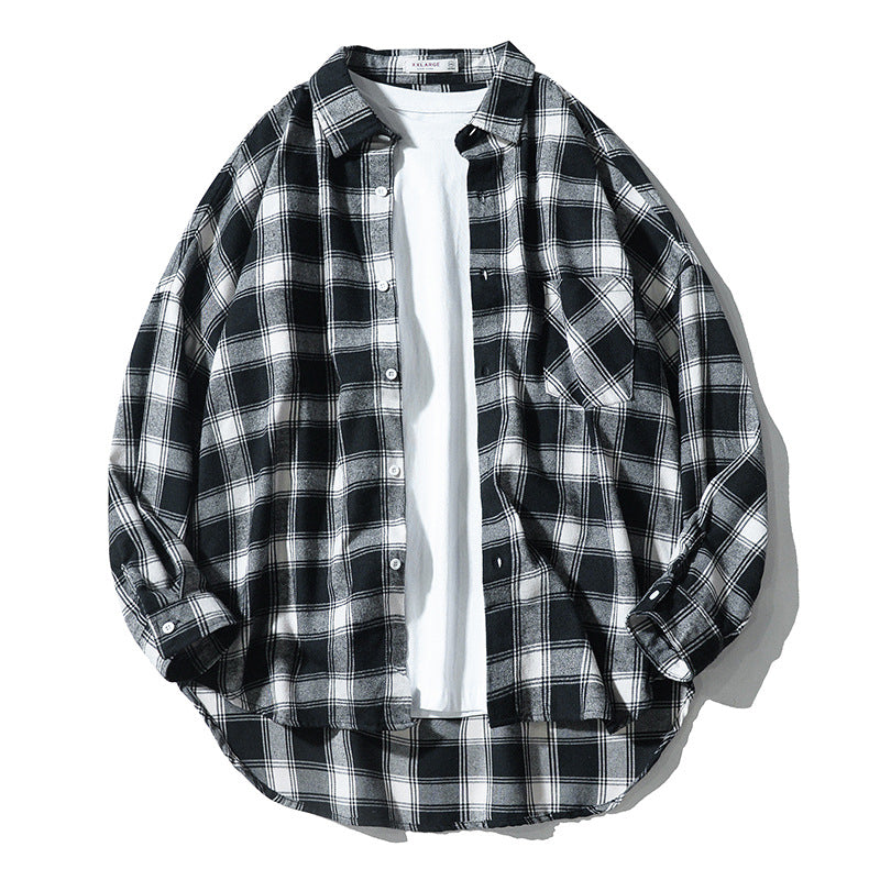 Long Sleeve Shirt Men Loose-fitting Jacket