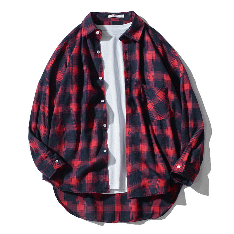 Long Sleeve Shirt Men Loose-fitting Jacket