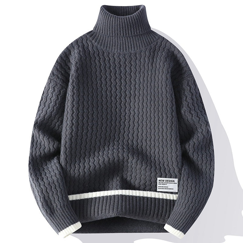 Fashion Personality New Mock Neck Sweater Men