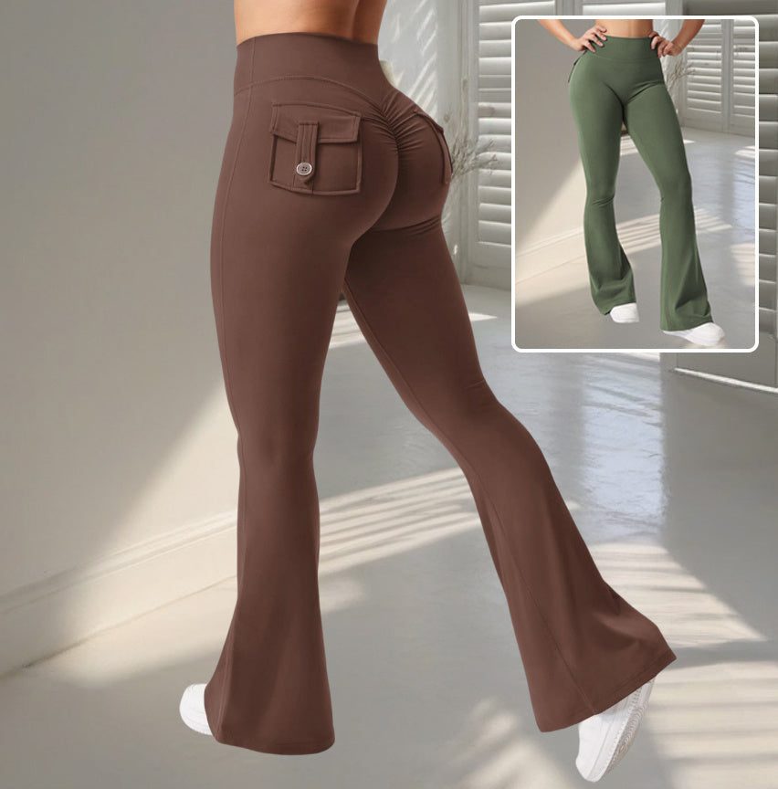 Slim High Waist Sports Trousers  Scrunch Butt Booty Leggings