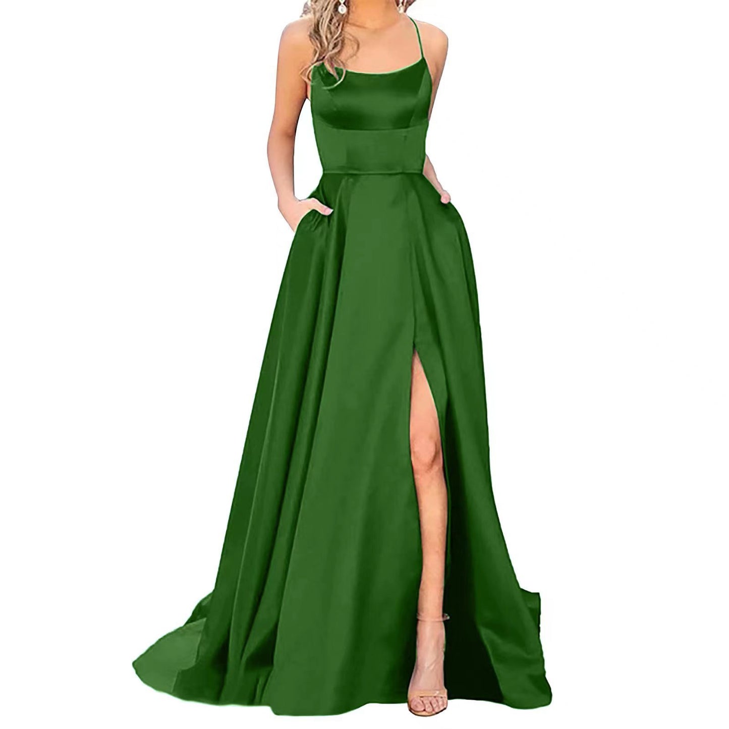 Long Slimming And Shoulder leg-out Classy Dress